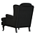 Elegant Black Armchair: Eichholtz / Frank Sinatra 3D model small image 6