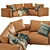 Sleek and Stylish Soren Modular Sofa 3D model small image 1