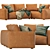 Sleek and Stylish Soren Modular Sofa 3D model small image 2