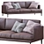 Luxury Bonaldo Leather Sofa Paraiso 3D model small image 1