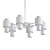 Sleek Noir Socrates Chandelier 3D model small image 2