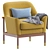 Elegant Alperce Armchair 3D model small image 1