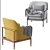 Elegant Alperce Armchair 3D model small image 5