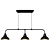 AGUNNARYD Pendant Lamp: Black Elegance with 3 Lights 3D model small image 1