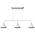 AGUNNARYD Pendant Lamp: Black Elegance with 3 Lights 3D model small image 2