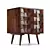 Elegant Wood Bedside Table | ZARA HOME 3D model small image 1