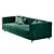 Luxurious Velvet Inside Out Sofa 3D model small image 1