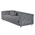 Luxurious Velvet Inside Out Sofa 3D model small image 7