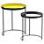 Modern 2-Piece Round Coffee Tables 3D model small image 3