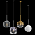 Customizable Glass Chandelier: Elegant Illumination 3D model small image 2