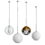 Customizable Glass Chandelier: Elegant Illumination 3D model small image 3