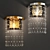 Golden Zild Wall Sconce: Stylish Metal and Glass Lighting 3D model small image 3