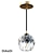 Elegant Crystal Pendant Lamp 3D model small image 1