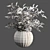 Elegant Glass Vase Bouquet 3D model small image 3