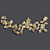 Elegant Golden Ginkgo Leaf Decor 3D model small image 1