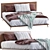 Stylish Walnut Bed by Westelm 3D model small image 2