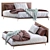 Stylish Walnut Bed by Westelm 3D model small image 4