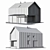 Modern Barnhouse with Carport 3D model small image 5