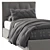 Plush Comfort Bed: Soft Headboard & Stylish Design 3D model small image 7