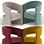 Elegant 1728 Chair by Tecni Nova 3D model small image 2