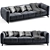 Sleek Italian Design Sofa 3D model small image 1