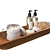 Teak Wood Tray: Stylish and Functional 3D model small image 3