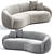 Sleek Siena Sofa - Designer Elegance 3D model small image 1