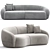 Sleek Siena Sofa - Designer Elegance 3D model small image 2