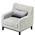 Velvet Modern Armchair: Stylish and Elegant 3D model small image 4