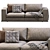 Elegant Hamilton Leather Sofa 3D model small image 1