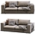 Elegant Hamilton Leather Sofa 3D model small image 2