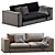 Elegant Hamilton Leather Sofa 3D model small image 5