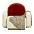 Mezzo Collection Armchair: Compact and Stylish 3D model small image 3