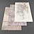 Modern Rugs Set: 4 Pieces 3D model small image 1