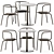  Nordic Dining Set: Table Munch & Ria Chair 3D model small image 1