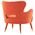 Sleek Babe Armchair: Modern Comfort 3D model small image 5