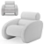 Cosy Curves: Munna Frank Armchair 3D model small image 4