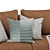 Sleek Leather Sofa 3D model small image 2