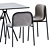 Modern Café Table & Shell Chair 3D model small image 4