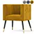 Cozy Jarrow Fabric Tub Chair 3D model small image 2