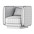 AMBROSE Modern Accent Chair 3D model small image 6