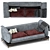 Luxurious Fendi Casa Benson Sofa 3D model small image 2