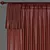 Curvaceous Elegance: Curtain 884 3D model small image 3