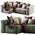 Cozy Mello Taos Brown Corner Sectional 3D model small image 1