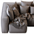 Cozy Mello Taos Brown Corner Sectional 3D model small image 7