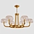 Copper Burst Chandelier: Modern Luxe 3D model small image 1