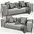 Elegant Formerin Brera 2-Seater Sofa 3D model small image 4