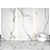 Elegant Nil White Marble Tiles 3D model small image 2