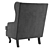 Elegant Wingback Chair: Vray/Corona, Real-World Scale 3D model small image 5