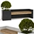 Urban Oasis Bench: Stylish Furniture with Plants 3D model small image 3